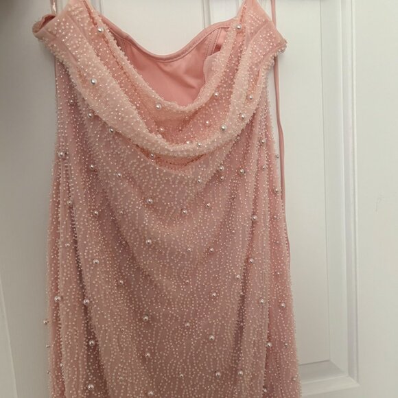 Oh Polly Seychelles Embellished Cowl Neck Mini Dress - Picture 4 of 6